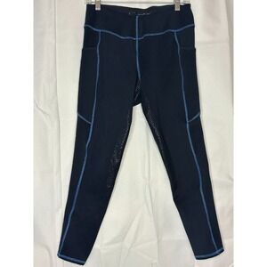 Dover Saddlery Riding Sport Full Seat Riding Tights Womens L Navy Blue 0351579
